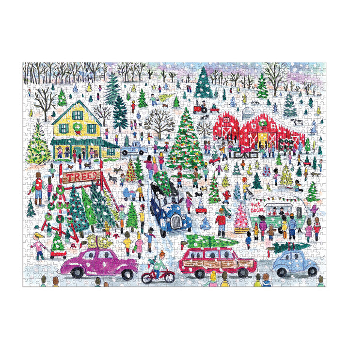 Michael Storrings Christmas Tree Farm | 1,000 Piece Foil Jigsaw Puzzle