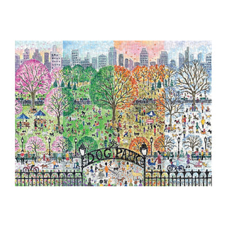 Michael Storrings Dog Park in Four Seasons | 1,000 Piece Jigsaw Puzzle