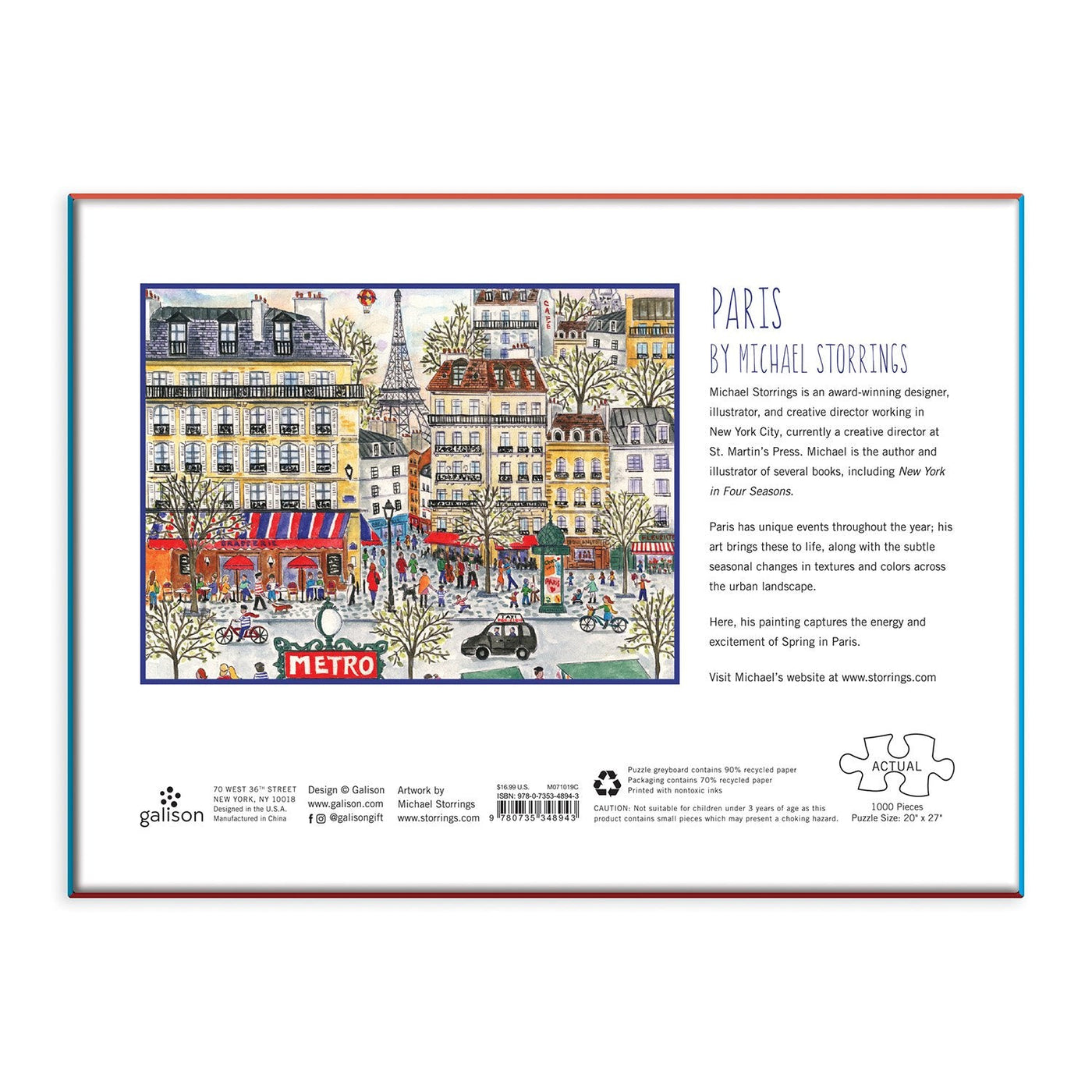 Michael Storrings Paris | 1,000 Piece Jigsaw Puzzle