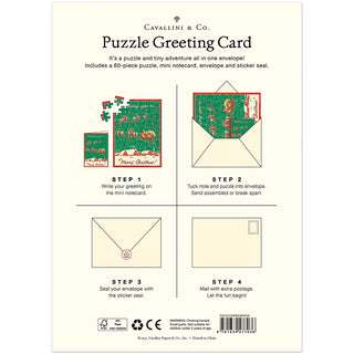 Christmas Reindeer | 60 Piece Greeting Card Jigsaw Puzzle