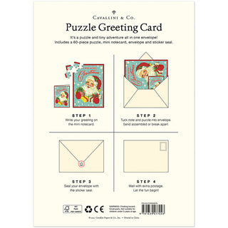 Christmas Santa | 60 Piece Greeting Card Jigsaw Puzzle