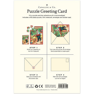 Christmas Santa's Workshop | 60 Piece Greeting Card Jigsaw Puzzle