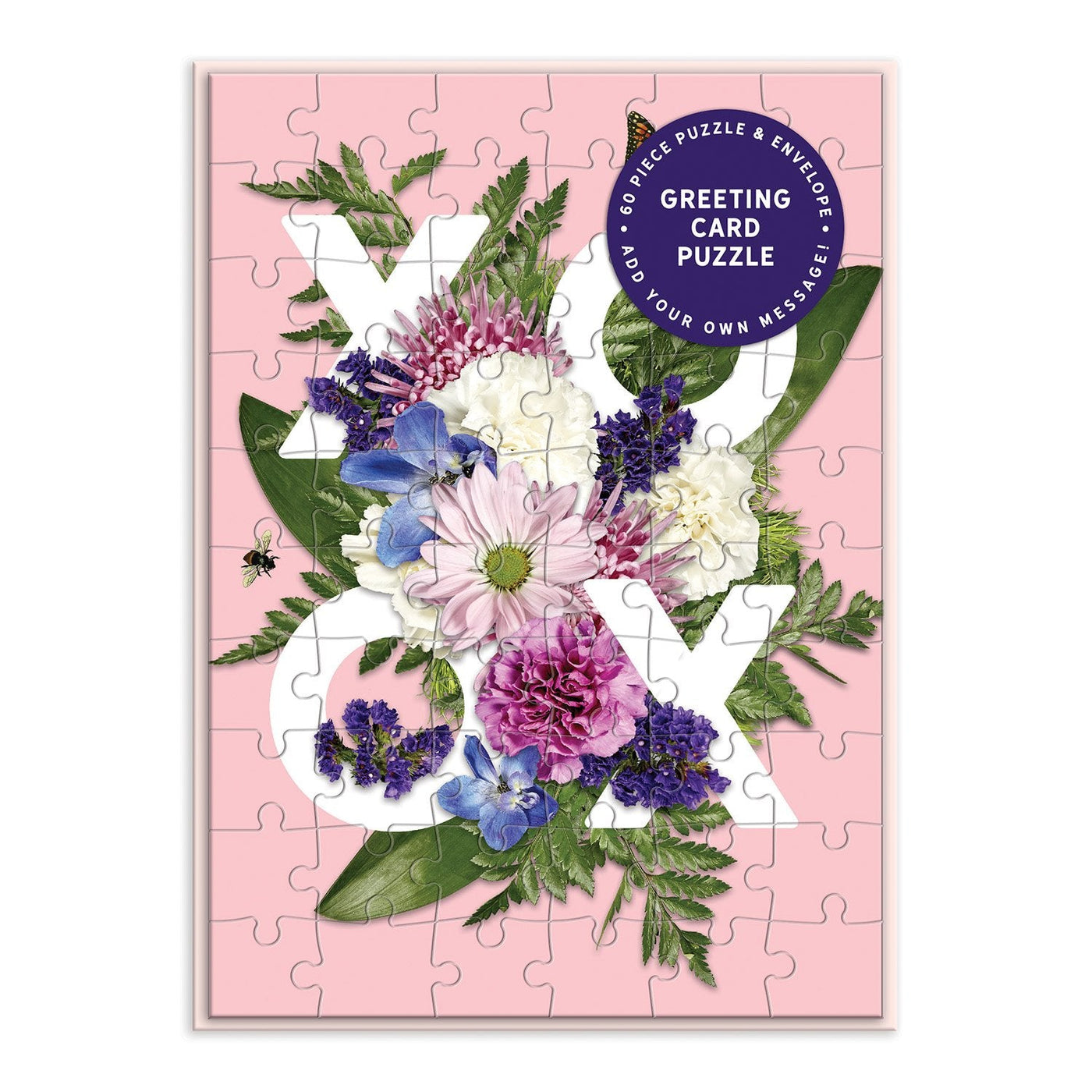 Say It With Flowers XOXO | 60 Piece Greeting Card Jigsaw Puzzle