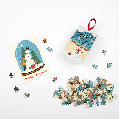 Snow Globe | 130 Piece Jigsaw Puzzle Ornament