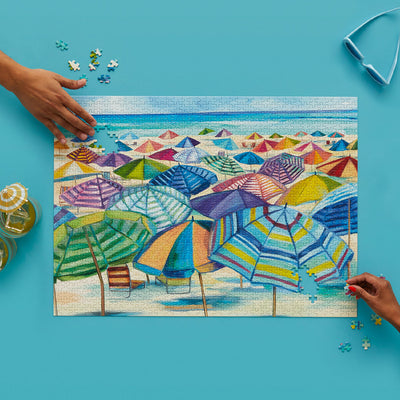Umbrella Beach | 1,000 Piece Jigsaw Puzzle