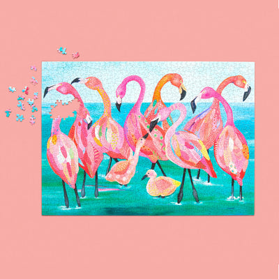 Flamingo Beach | 1,000 Piece Jigsaw Puzzle