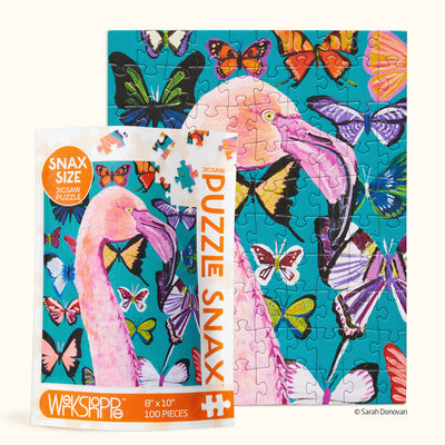 Lady Flamingo | 100 Piece Jigsaw Puzzle