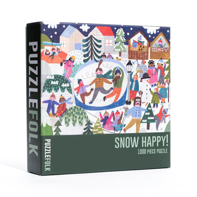 Snow Happy | 1,000 Piece Jigsaw Puzzle Puzzlefolk Puzzledly.