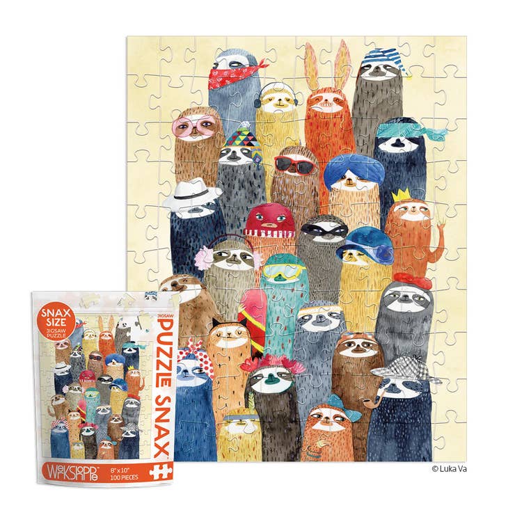 Sloth Party | 100 Piece Jigsaw Puzzle