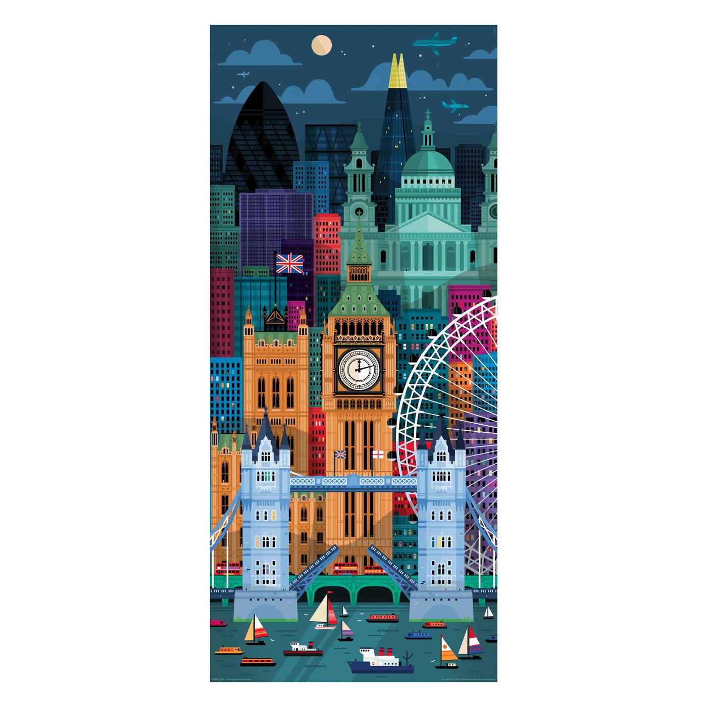 London | 1,000 Piece Jigsaw Puzzle Fred Puzzledly.