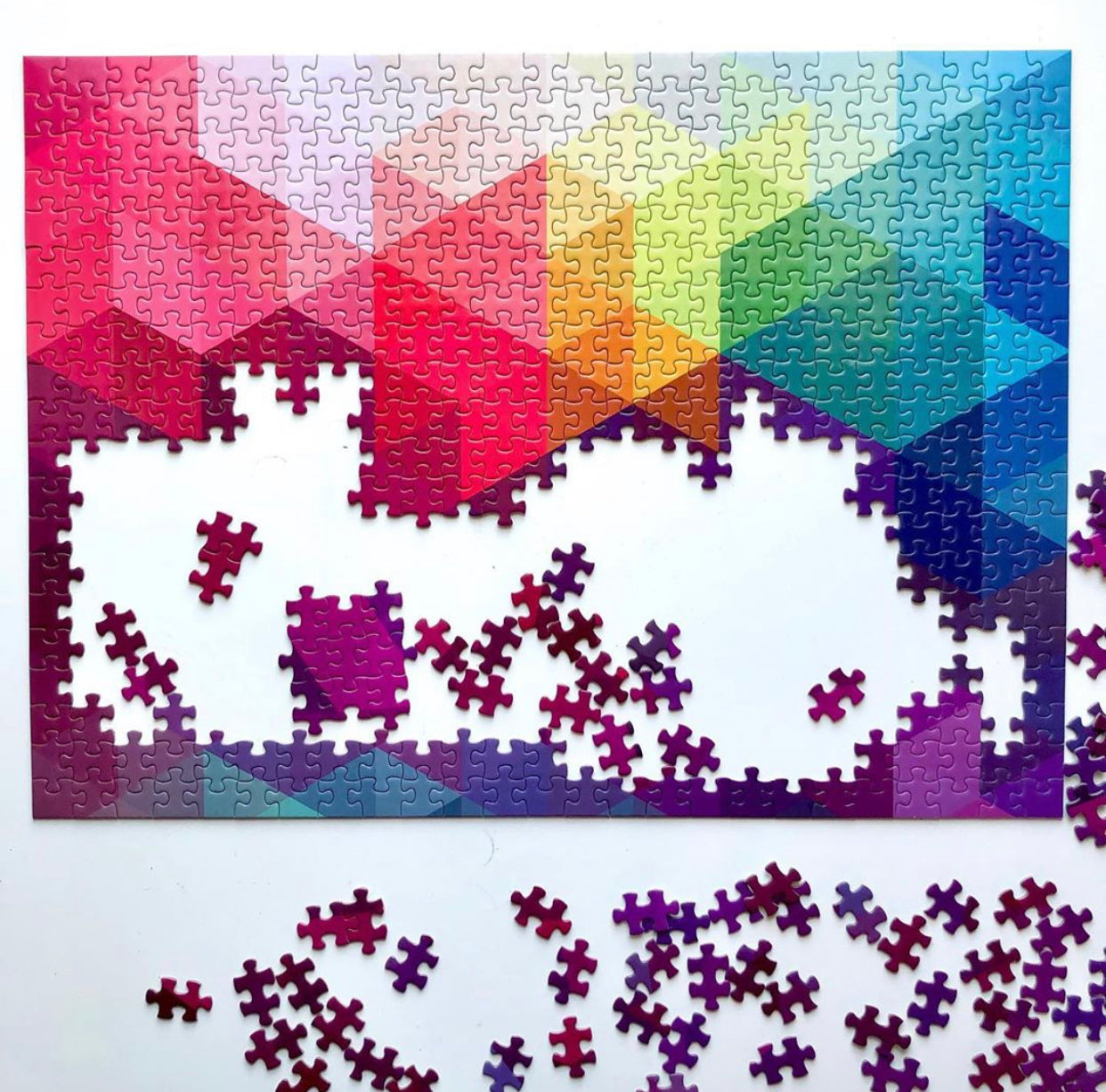 Geometrical Rainbow | 500 Piece Jigsaw Puzzle Puzzledly Puzzledly.
