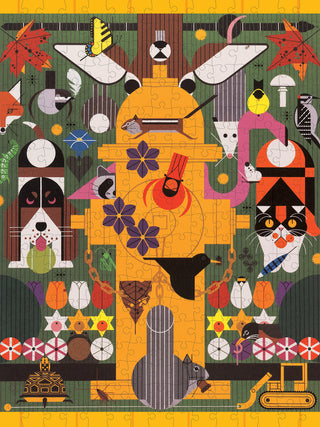 Charley Harper: Biodiversity in the Burbs | 300 Piece Jigsaw Puzzle