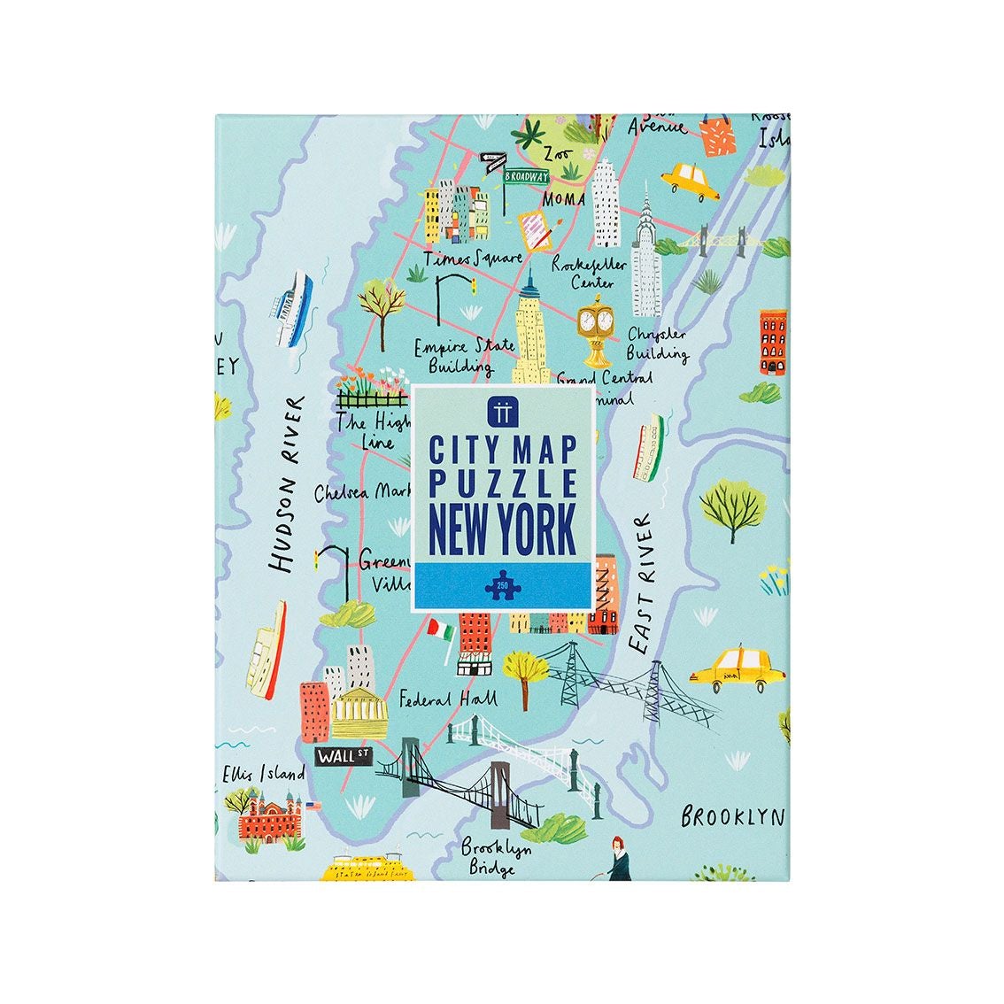 New York City Map | 250 Piece Jigsaw Puzzle Pick Me Up Puzzle Puzzledly.