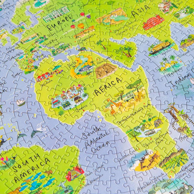 World Map Circular Puzzle | 1,000 Piece Jigsaw Puzzle Pick Me Up Puzzle Puzzledly.