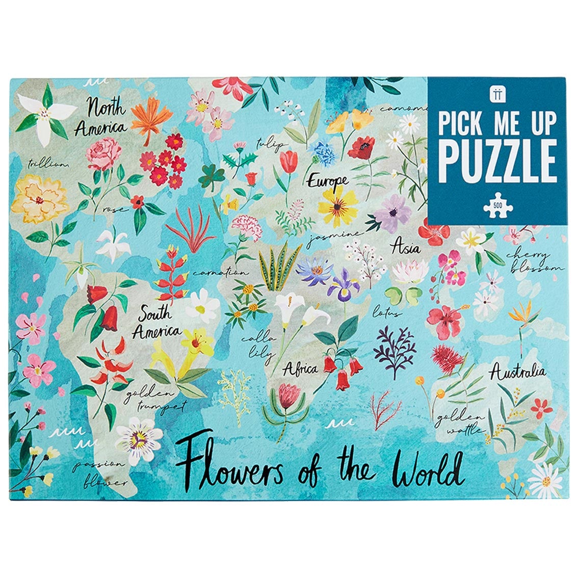 Flowers of the World | 500 Piece Jigsaw Puzzle Pick Me Up Puzzle Puzzledly.