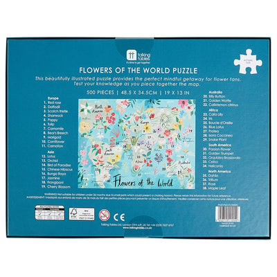 Flowers of the World | 500 Piece Jigsaw Puzzle Pick Me Up Puzzle Puzzledly.