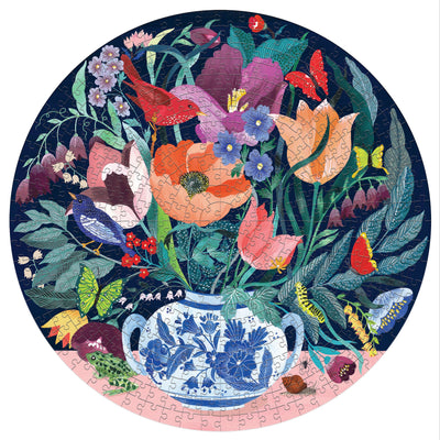 Still Life with Flowers | 500 Piece Round Jigsaw Puzzle