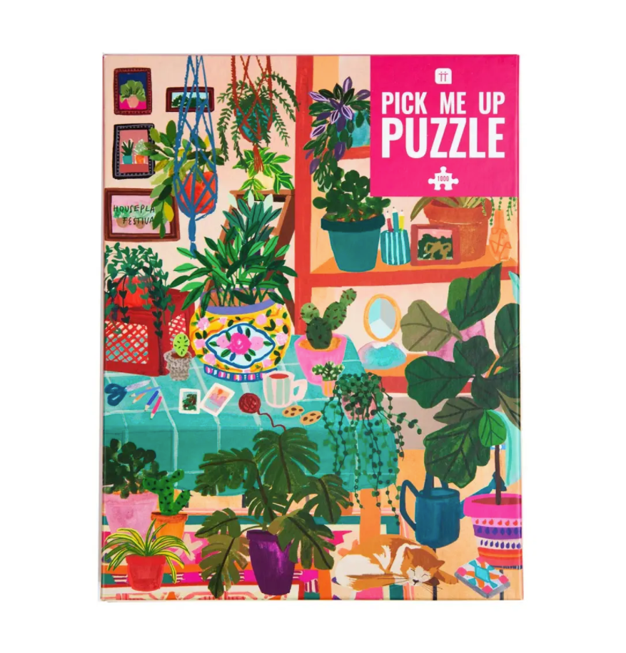 Houseplant Puzzle | 1,000 Piece Jigsaw Puzzle Pick Me Up Puzzle Puzzledly.
