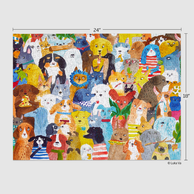 Doggie Day Care Puzzle | 500 Piece Jigsaw Puzzle WerkShoppe Puzzledly.