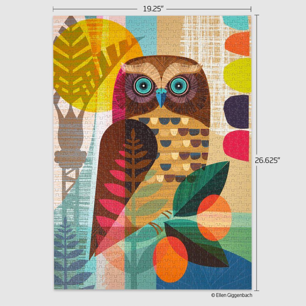 Ruru Owl Puzzle | 1,000 Piece Jigsaw Puzzle WerkShoppe Puzzledly.