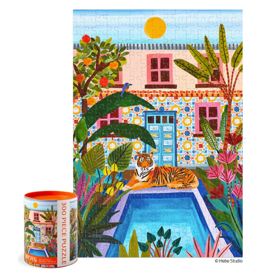 Oasis Tropical Pool Puzzle | 300 Piece Jigsaw Puzzle WerkShoppe Puzzledly.