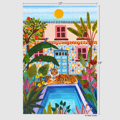 Oasis Tropical Pool Puzzle | 300 Piece Jigsaw Puzzle WerkShoppe Puzzledly.