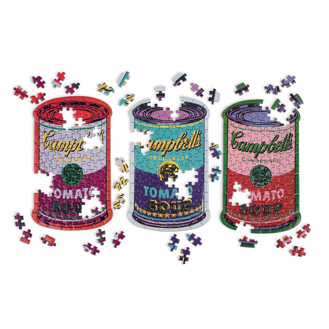 Andy Warhol Soup Cans | Set of 3 100 Piece Jigsaw Puzzle