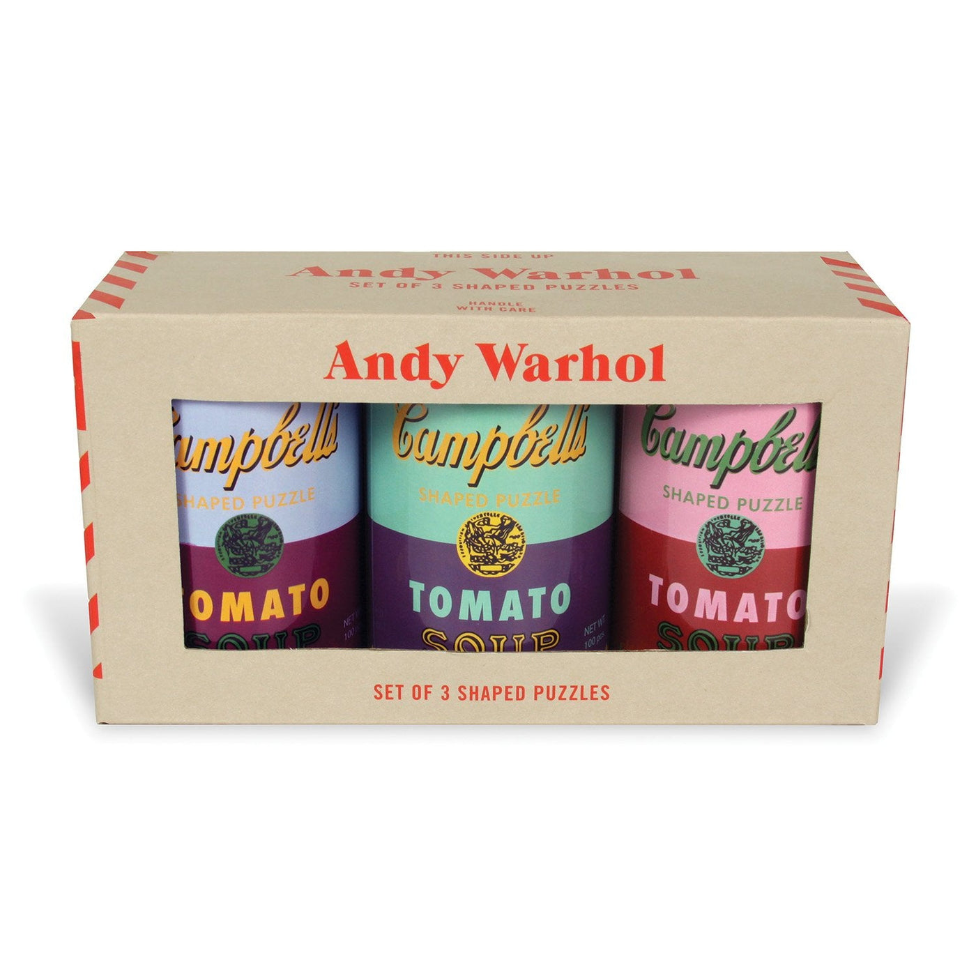 Andy Warhol Soup Cans | Set of 3 100 Piece Jigsaw Puzzle