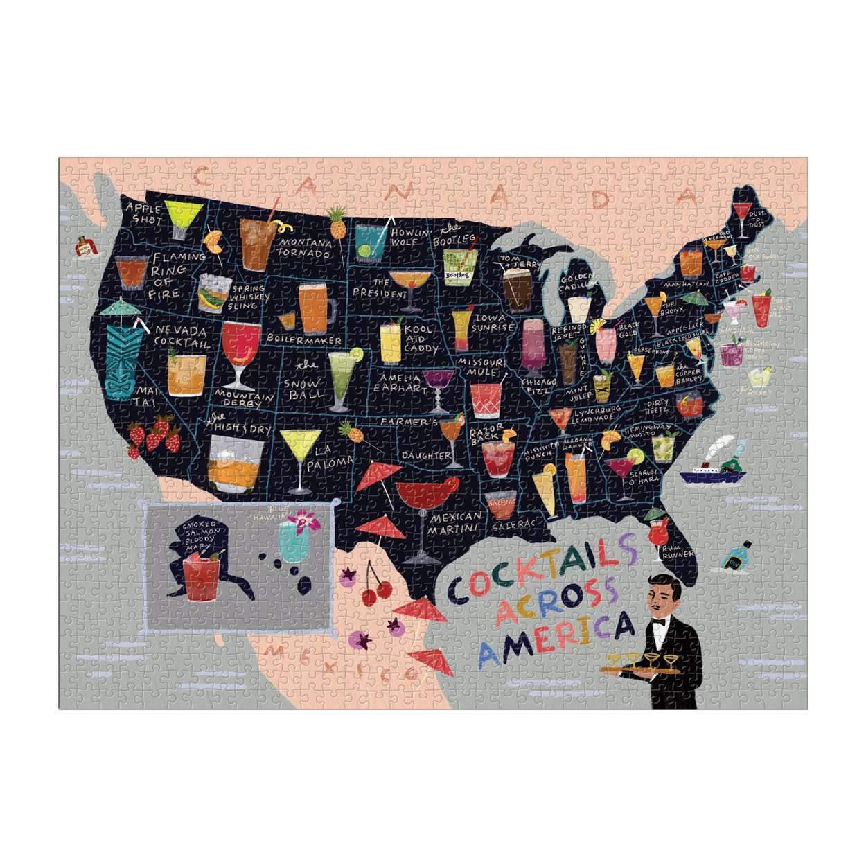 Cocktails Across America | 1,000 Piece Jigsaw Puzzle