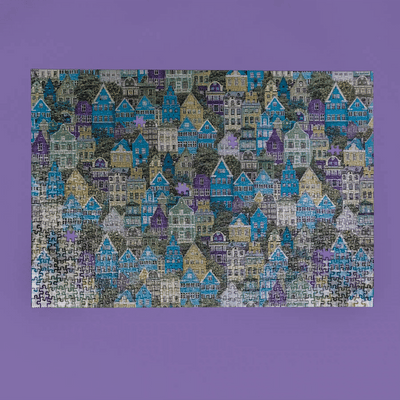 Little Boxes on the Hillside | 1,000 Piece Jigsaw Puzzle Puzzledly Puzzledly.