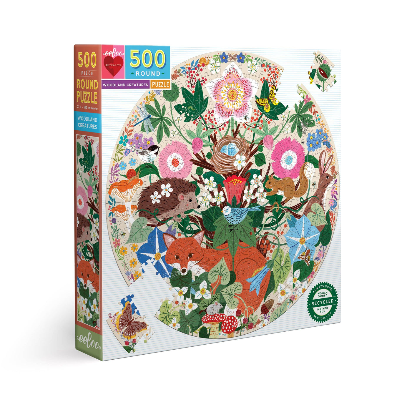 Woodland Creatures | 500 Piece Round Jigsaw Puzzle