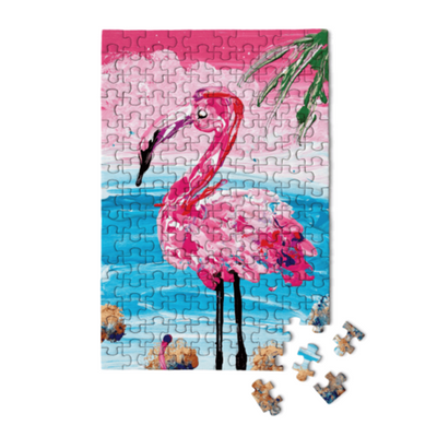 Flamingo | 150 Piece Jigsaw Puzzle MicroPuzzles Puzzledly.