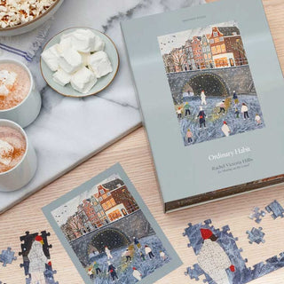 Ice Skating on the Canal by Rachel Victoria Hillis | 1,000 Piece Jigsaw Puzzle