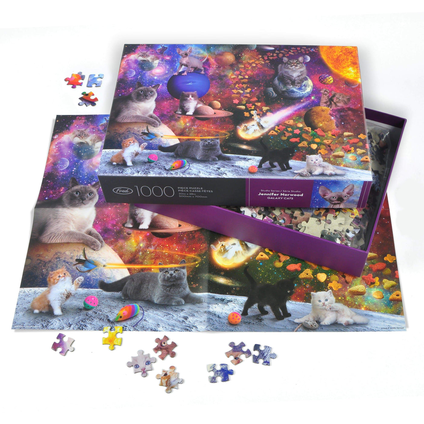 Galaxy Cats | 1,000 Piece Jigsaw Puzzle Fred Puzzledly.