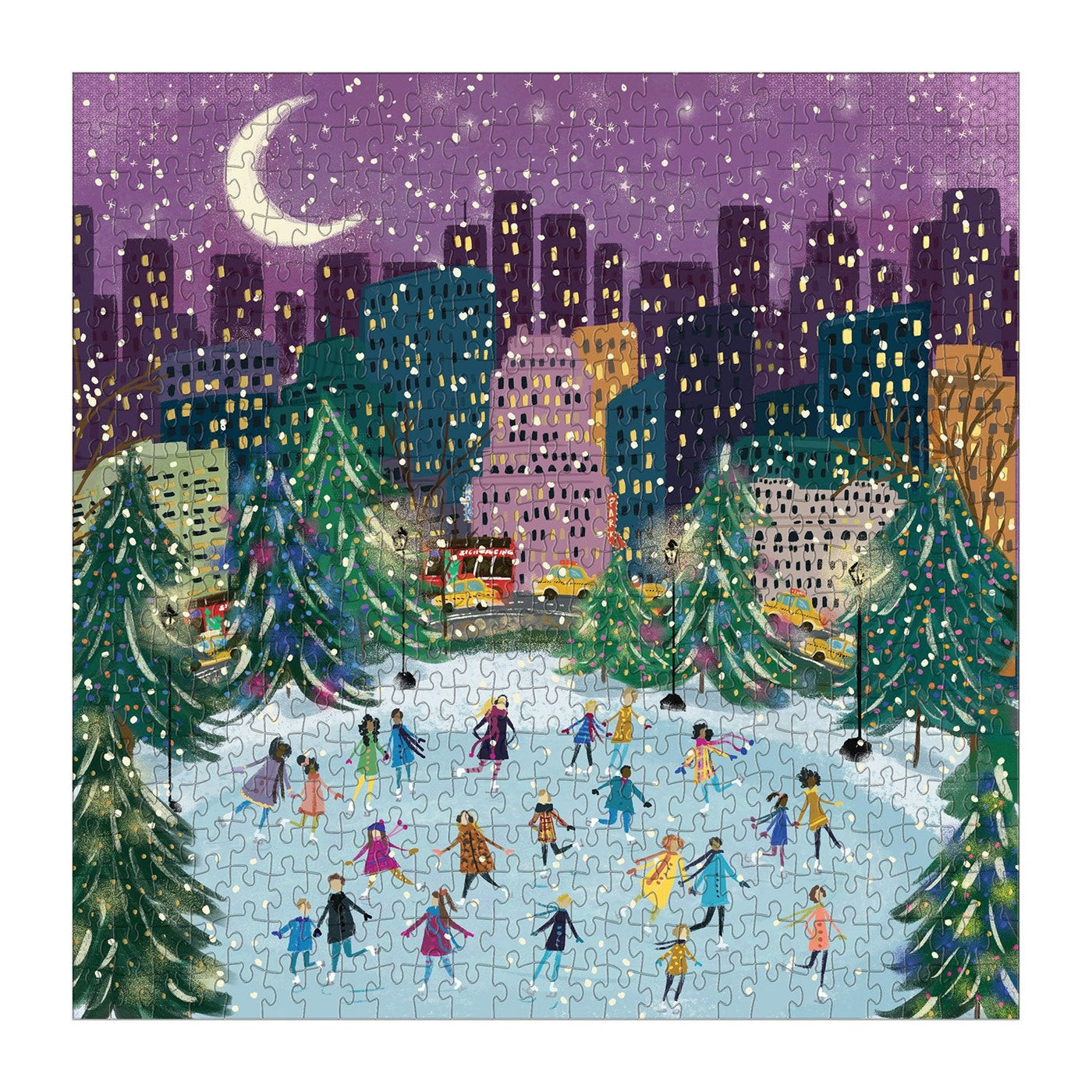 Merry Moonlight Skaters | 500 Piece Jigsaw Puzzle