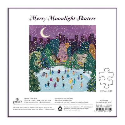 Merry Moonlight Skaters | 500 Piece Jigsaw Puzzle