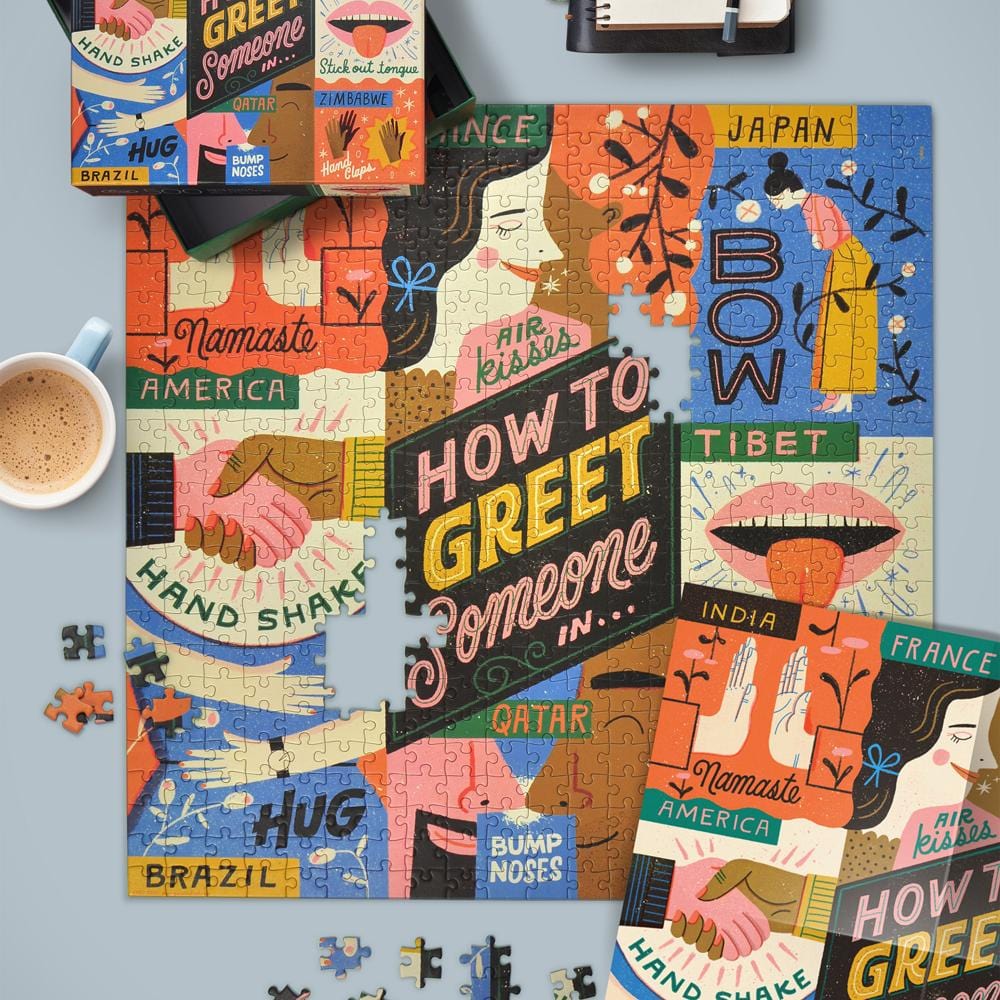 How to Greet Someone | 500 Piece Jigsaw Puzzle Fred Puzzledly.