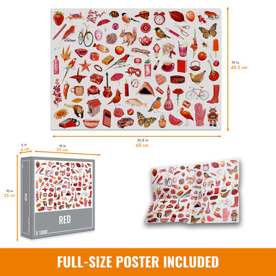 Red | 1,000 Piece Jigsaw Puzzle