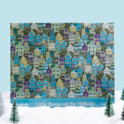 Little Boxes on the Hillside | 1,000 Piece Jigsaw Puzzle Puzzledly Puzzledly.