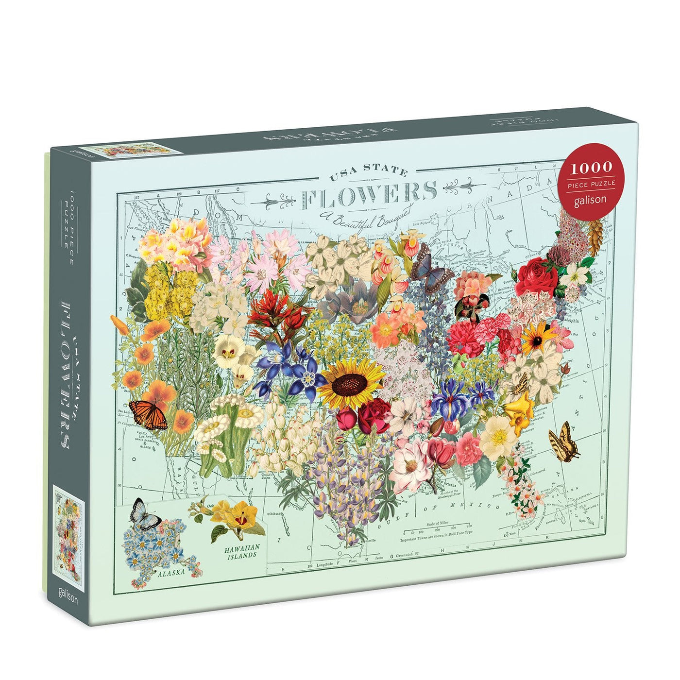 Wendy Gold USA State Flowers | 1,000 Piece Jigsaw Puzzle